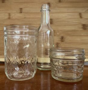 Photo of jars and a bottle